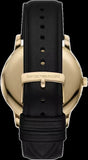 Emporio Armani Minimalist Green Dial Black Leather Strap Watch for Men - AR11601