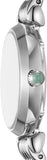 Emporio Armani Gianni T Bar Green Dial Silver Steel Strap Watch for Women - AR11667