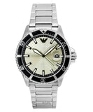 Emporio Armani World Explorer Silver Dial Silver Steel Strap Watch for Men - AR11683