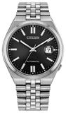 Citizen Tsuyosa 60 Automatic Black Dial Silver Steel Strap Watch for Men - NK0020-55E