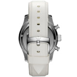 Emporio Armani Sportivo Chronograph White Dial White Rubber Strap Watch for Men - AR5947