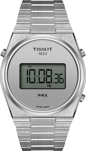 Tissot Digital Quartz Silver Dial Silver Steel Strap Watch for Men - T137.463.11.030.00