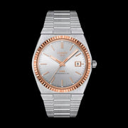Tissot PRX Powermatic 80 18K Silver Dial Silver Steel Strap Watch for Men - T931.407.41.031.00