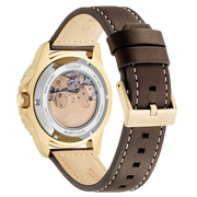 Citizen Mechanical Automatic Green Dial Brown Leather Strap Watch for Men - NJ0173-18X