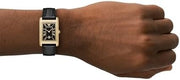 Emporio Armani Gino Black Dial Black Leather Strap Watch for Men - AR11666