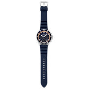 Emporio Armani World Explorer Chronograph Blue Dial Blue Silicone Strap Watch for Men - AR11696
