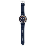 Emporio Armani World Explorer Chronograph Blue Dial Blue Silicone Strap Watch for Men - AR11696