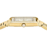 Emporio Armani Genni Crystals Mother of Pearl Dial Gold Steel Strap Watch for Women - AR11659