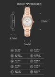 Emporio Armani Federica Analog Mother of Pearl Dial Rose Gold Steel Strap Watch for Women - AR11558