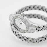 Just Cavalli Twined Mother of Pearl Dial Silver Steel Strap Watch for Women - JC1L305M0015