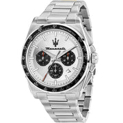 Maserati Velocità Chronograph Silver Dial Silver Steel Strap Watch for Men - R8873652006