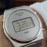 Tissot Digital Quartz Silver Dial Silver Steel Strap Watch for Men - T137.463.11.030.00