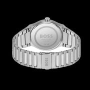 Hugo Boss Candor Green Dial Silver Steel Strap Watch for Men - 1514079