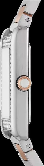Emporio Armani Genni Mother of Pearl Dial Two Tone Steel Strap Watch for Women - AR11626