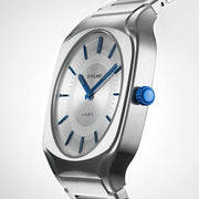 D1 Milano Square Silver Dial Silver Steel Strap Watch for Men - D1-SQBJ01