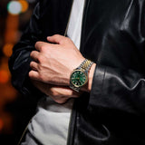 Citizen Tsuyosa 60 Automatic Green Dial Two Tone Steel Strap Watch for Men - NK0024-54X