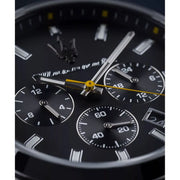 Maserati Attrazione Chronograph Black Dial Silver Steel Strap Watch for Men - R8853151010