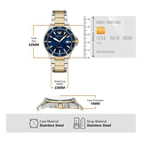 Emporio Armani World Explorer Blue Dial Two Tone Steel Strap Watch for Men - AR11682