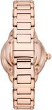 Emporio Armani Mia Meccanico Mother of Pearl Dial Rose Gold Steel Strap Watch for Women - AR60072