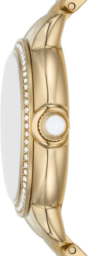 Emporio Armani Mia Crystals Gold Dial Gold Steel Strap Watch for Women - AR11609
