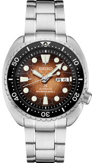 Seiko Prospex US Special Edition King Turtle Automatic Brown Dial Silver Steel Strap Watch for Men - SRPH55