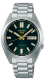 Seiko 5 Sports Automatic Green Dial Silver Steel Strap Watch for Men - SRPL57K1