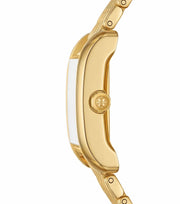 Tory Burch Eleanor White Dial Gold Steel Strap Watch for Women - TBW1060