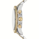 Emporio Armani World Explorer Chronograph Cream Dial Two Tone Steel Strap Watch for Men - AR11606
