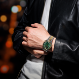 Citizen Tsuyosa 60 Automatic Green Dial Two Tone Steel Strap Watch for Men - NK0024-54X