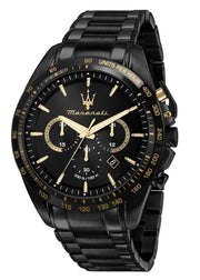 Maserati Traguardo Limited Edition Chronograph Black Dial Black Steel Strap Watch for Men - R8873612051