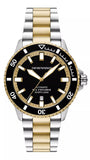 Emporio Armani Sea Explorer Black Dial Two Tone Steel Strap Watch for Men - AR60089