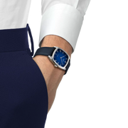 Tissot Stylist Quartz Blue Dial Blue Leather Strap Watch for Men - T159.909.16.043.00