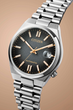 Citizen Tsuyosa Mechanical Grey Dial Silver Steel Strap Watch for Men - NJ0200-50E