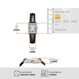 Emporio Armani Two Hand Crystals Silver Dial Black Leather Strap Watch for Women - AR11623