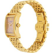 Tory Burch Eleanor Mother of Pearl Pink Dial Gold Steel Strap Watch for Women - TBW1077