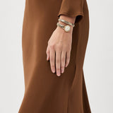 Just Cavalli Enchanting Silver Dial Two Tone Steel Strap Watch for Women - JC1L301M0065