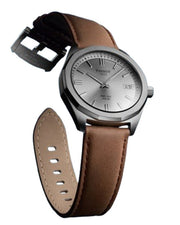 Tissot PRC 100 Solar Quartz Silver Dial Brown Leather Strap Watch for Men - T151.422.16.031.00
