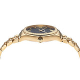 Versace Hellenyium Quartz Black Dial Gold Steel Strap Watch for Women - VE2S00622