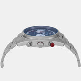 Emporio Armani Racer Chronograph Blue Dial Silver Steel Strap Watch for Men - AR11676