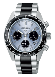 Seiko Prospex Speedtimer Solar Chronograph Limited Edition Blue Dial Two Tone Steel Strap Watch for Men - SSC909