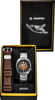 Seiko Prospex US Special Edition King Turtle Automatic Brown Dial Silver Steel Strap Watch for Men - SRPH55