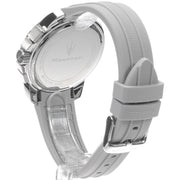 Maserati Successo Chronograph Grey Dial Grey Rubber Strap Watch for Men - R8871621043