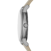 Emporio Armani Luigi Beige Dial Beige Leather Strap Watch for Men - AR11116