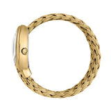 Just Cavalli Novara Red Dial Gold Steel Strap Watch for Women - JC1L264M0035