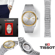 Tissot PRX Powermatic 80 Gold Automatic Silver Dial Silver Steel Strap Watch for Men - T931.407.41.031.01