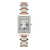 Emporio Armani Genni Mother of Pearl Dial Two Tone Steel Strap Watch for Women - AR11626
