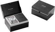 D1 Milano Square Silver Dial Silver Steel Strap Watch for Men - D1-SQBJ01
