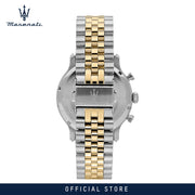 Maserati Epoca Chronograph Blue Dial Two Tone Steel Strap Watch for Men - R8873618030
