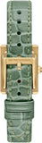 Emporio Armani Classic White Dial Green Leather Strap Watch for Women - AR11661