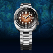 Seiko Prospex US Special Edition King Turtle Automatic Brown Dial Silver Steel Strap Watch for Men - SRPH55